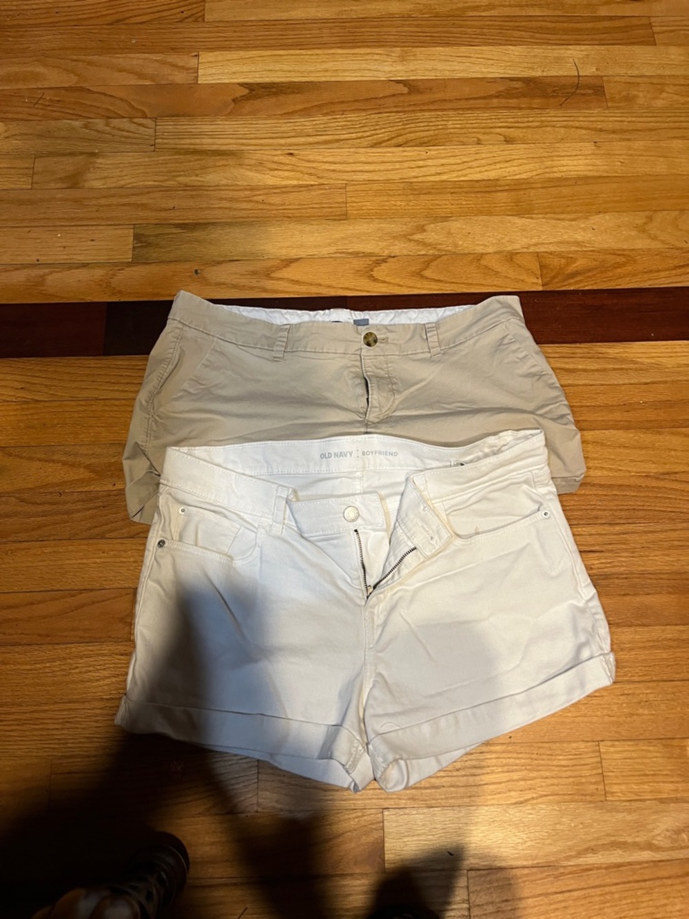 Old Navy White and Tan Women's Shorts Duo